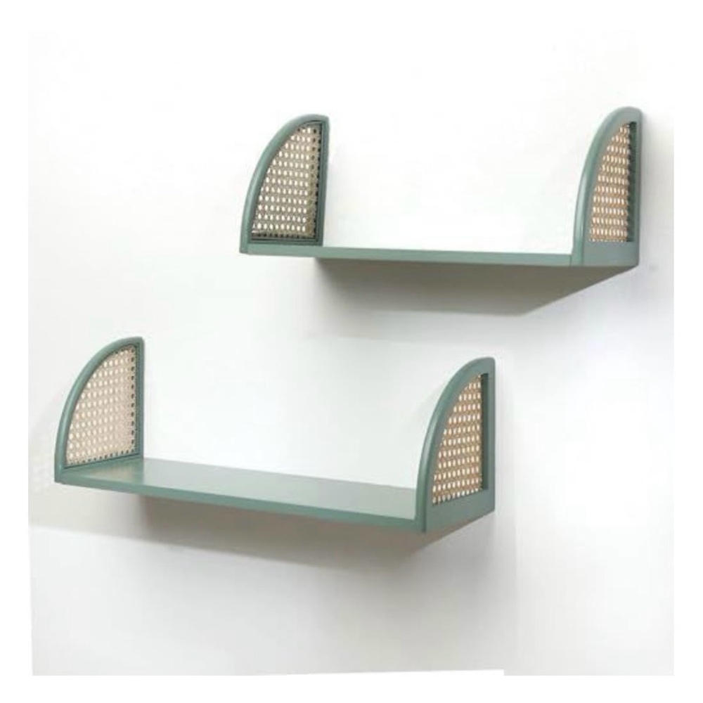 PJ Collection Floating Rattan Shelves